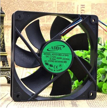 Original ADDA AD1212MX-A7BGL Cooling Fan 12V 0.34A 3.96W 4wires AD1212MX-A7BGL Fans